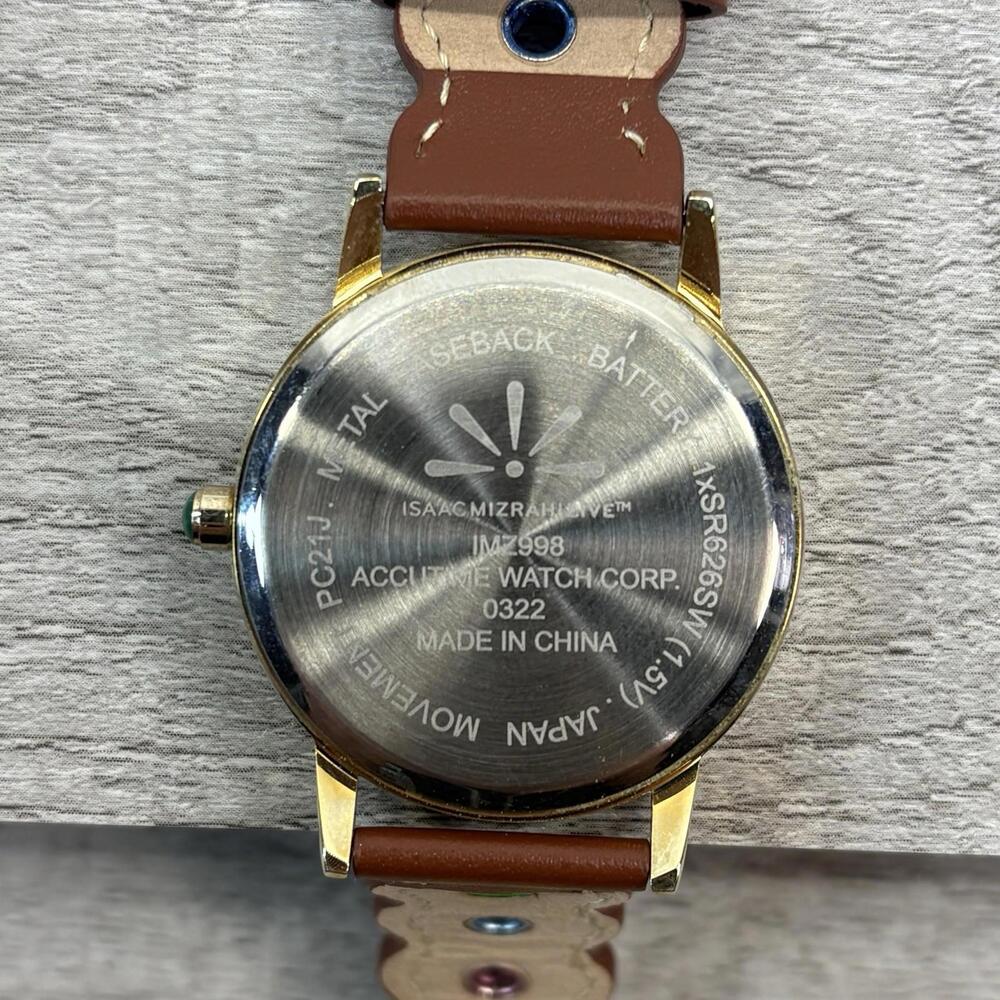 Isaac Mizrahi x Crayola Designer Watch - Gold Tone & Colorful Grommet Leather - Picture 11 of 11